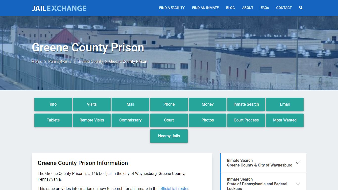 Greene County Prison, PA Inmate Search, Information - Jail Exchange